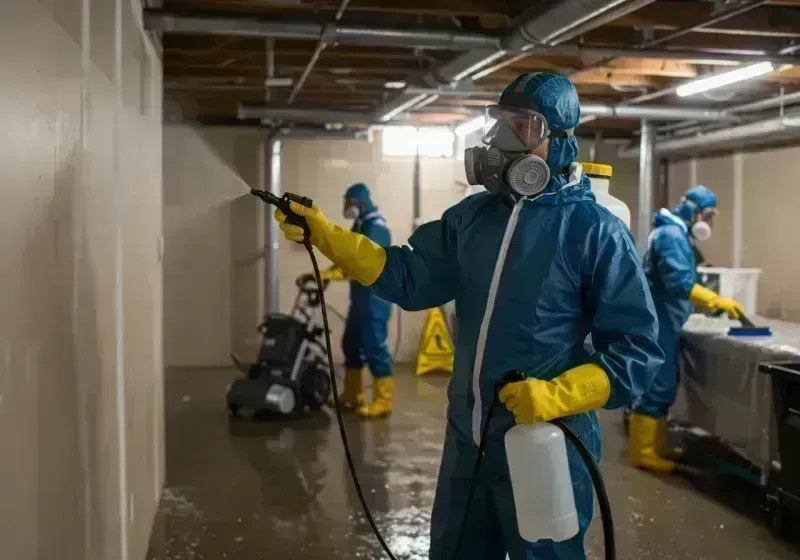 Basement Sanitization and Antimicrobial Treatment process in Shiloh, IL