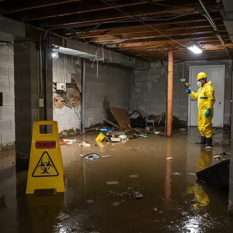 Flooded Basement Electrical Hazard in Shiloh, IL Property